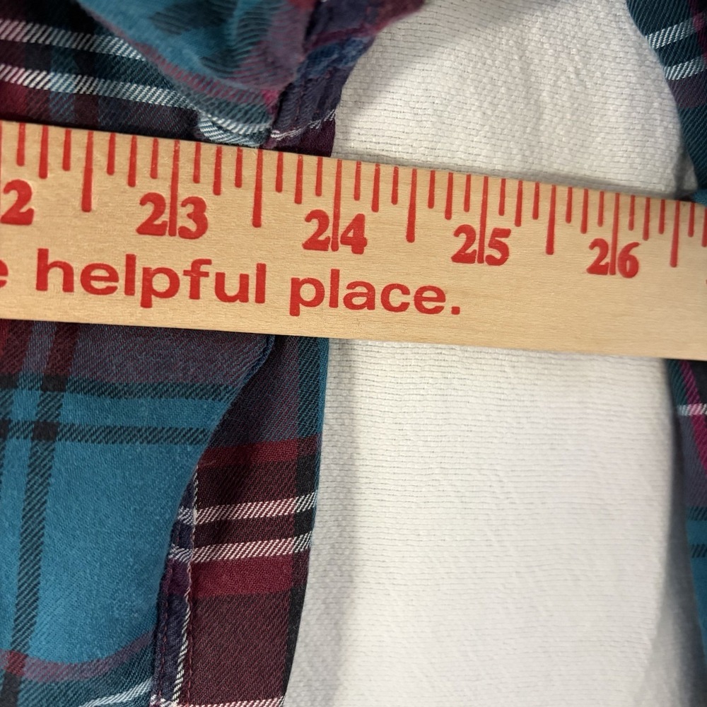 Lands End Mens Shirt XL Tall Multicolor Plaid Tailored Fit Long Sleeve Button Up - Picture 3 of 7